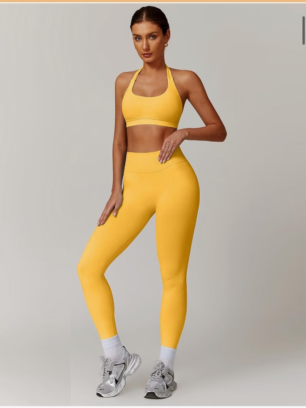 Seamless High-Waist Yellow Active Leggings